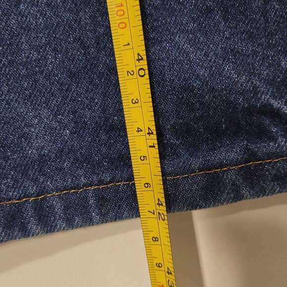 Rustler Vintage Women's Blue 100% Cotton High Rise Straight Leg Jean Size 38X30 - Picture 11 of 15
